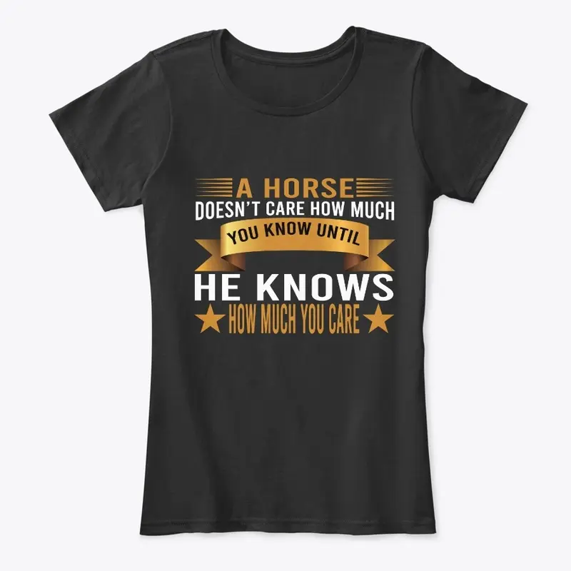 A HORSES DOSEN'T CARE MUCH 